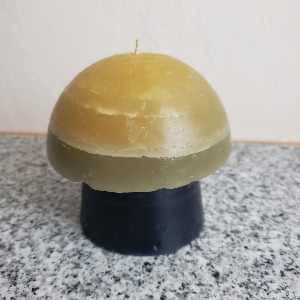 Mushroom Wax Candle Natural‎ Layered Colors Groovy Psychedelic Hippie Boho 4"